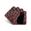 Black Cat - Set of 4 Coasters - Leslie Gerry