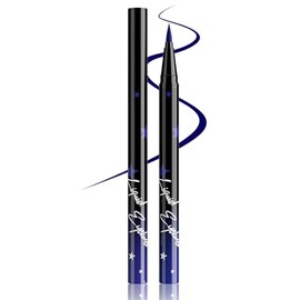 Erinde Azul Delineador Líquido Waterproof, Lápiz de Ojos Metálico, Fórmula Antimanchas de Larga Duración, Alta Pigmentación, Acabado Mate Intenso, Delineador de Precisión No Transfiere,#209
