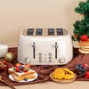 4 Slice Toaster Roter Mond Retro Stainless Steel with Bagel