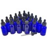 20 Pcs 1oz Cobalt Blue Dropper Bottles (30ml) with Graduated