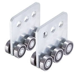 2Pcs 6 Wheel Trolley Assembly Rollers Six Bearing Trolley Assembly for 1-5/8" Wide and All 1-5/8" or Taller Strut Channel