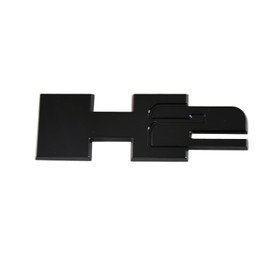 1pc H2 Rear Liftgate Door Nameplate 3D Badge Emblems Replacement for 2003-2009 Hummer H2 (Black)