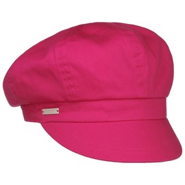 Seeberger Azalee Newsboy Cap Cotton (One Size - Fuchsia)