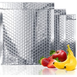 AVG Packaging Supplies Thermal Bubble Mailers – Insulated Self-Seal Envelopes (8" x 11") - Bubble Lined, Reflective w/Keep Cool Shield (100ct)