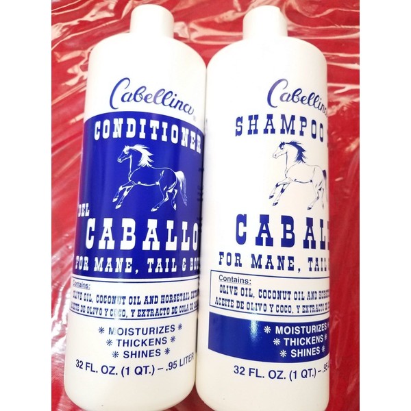 Cabellina Shampoo & Conditioner del Caballo for Mane, Tail and Body 32 fl oz ea