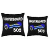 Hoverboard Boy Hover Electric Scooter Balance Board Skater Throw Pillow