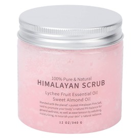 Exfoliante Corporal Y Facial de Sal del Himalaya, Exfoliante Cálido para Exfoliar, Exfoliante Corporal Y Facial para Piel Hidratante, Eliminación de Piel Muerta (12 Oz)