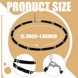 4 Pcs Puka Shell Necklace for Men Surfer Necklace Choker Beach Puka Choker Seashell Necklaces with Clam Chip Beads Xmas Gift (Elegant Color)