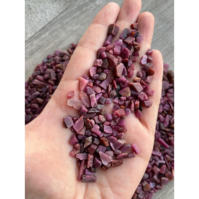 Ruby Chips – Natural Mini Ruby Stones, Crushed Undrilled Ruby,