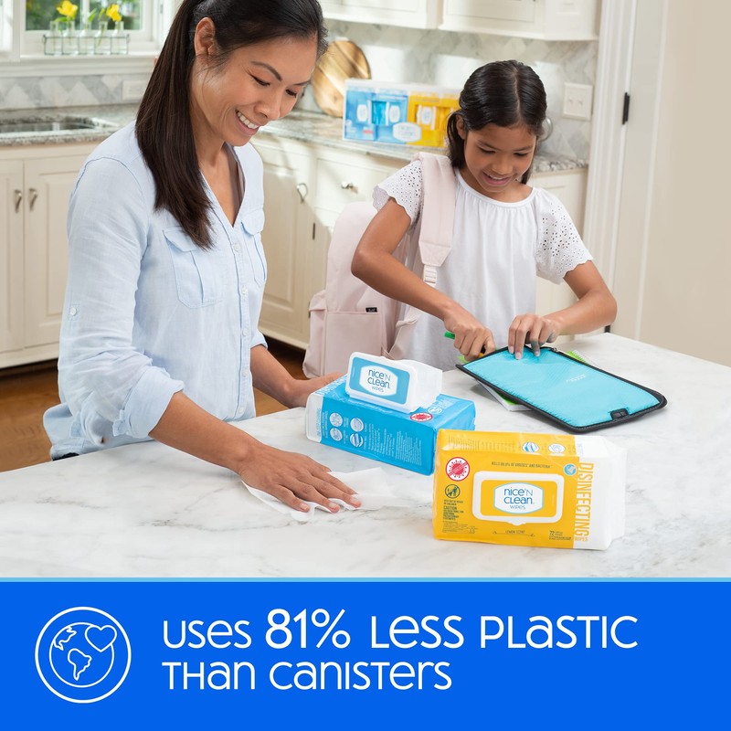 Nice 'N Clean Disinfecting Surface Wipes 72ct | Cleans &