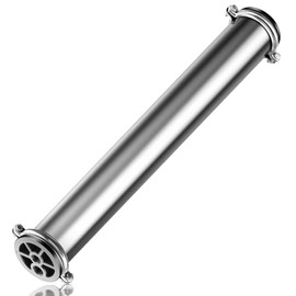 JTAPURE 4040 RO Membrane Housing, Heavy Duty 304 Stainless Steel Water Filter for Commercial Use, Fit Various Specifications of 4 x 40 Reverse Osmosis Membranes