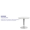 Flash Furniture 31.5'' Round Glass Table with 29''H Chrome Base