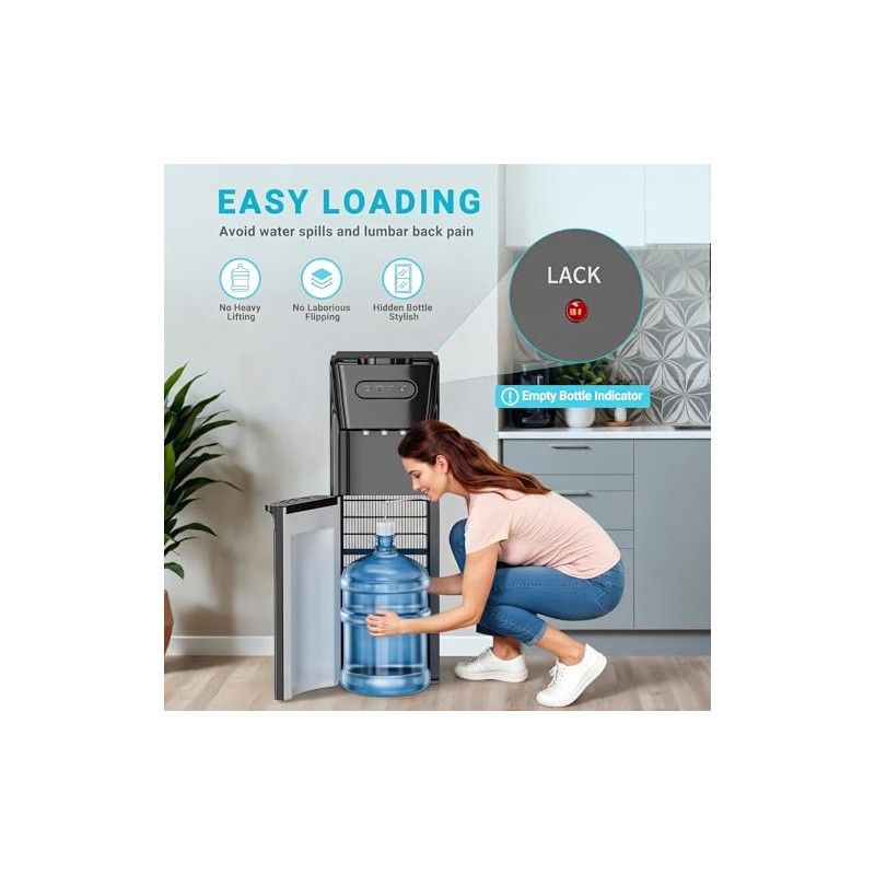Manastin Bottom Loading Water Cooler Dispenser，3 Temperature Settings - Hot,