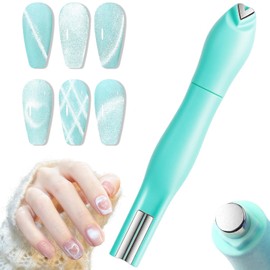 Elegirme 2025 Nail Magnet, Strong Magnet, 3-Way, Cat's Eye Tool, For Beginners, Professional Finishes, Gel Nail Art, Self Nails, Heart, Cute, Fashionable, Women's, Home Use, Cyan