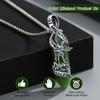 YueYuan Religious St Michael Necklace 925 Sterling Silver Saint Patron
