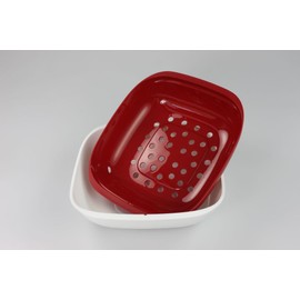 TUPPERWARE Allegra Basket Strainer 1,33 L Bowl Server white red