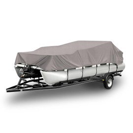 Seal Skin Heavy Duty Trailerable Pontoon Boat Cover, Fits 22 to 24ft Long & up to 102” Beam Width Waterproof 600D Pontoon Boat Cover with Storage Bag