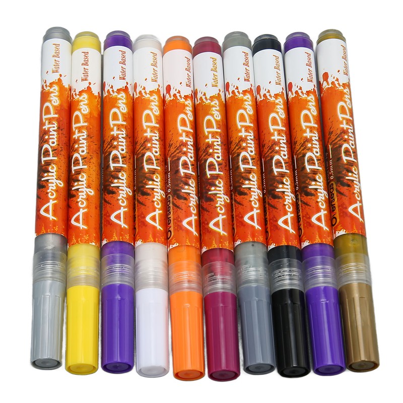 10PCS Nail Art Pen Set Colorful ABS Housing Nail Point