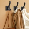 3 Pack Black Towel Hooks, Towels Robe Holder for Bathroom