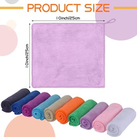 Newwiee 40 Pcs Wash Cloth Bulk Cotton Bath Hand Face Washcloths Soft Quick Drying Towel for Baby Kids Women Bathroom Washing Body Viscose Fiber Multipurpose Fingertip Rags (Bright Color,10 x 10 Inch)