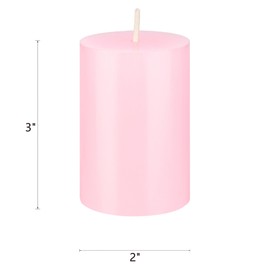 Mega Candles 1 pc Unscented Solid Pink Pillar Candles, Hand Poured Premium Wax Candle 2 Inch x 3 Inch, Home Décor, Spas, Weddings, Occasions, Party, Centerpieces, Holidays, Vigils, Prayers