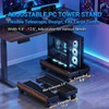 Adjustable CPU Stand,Ventilated PC Stand for Floor/Carpet/Under Desk, 110LBS Computer