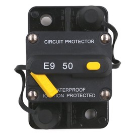 Gloaso 50 Amp Circuit Breaker 12V with Manual Reset Switch, Heavy-Duty Resettable Inline Fuse Inverter 50A 12 Volt 24V 48V DC for Car Automotive Boat Marine Solar and More, Waterproof