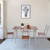 Casart 5 Piece Dining Table Set for 4 Chairs Modern
