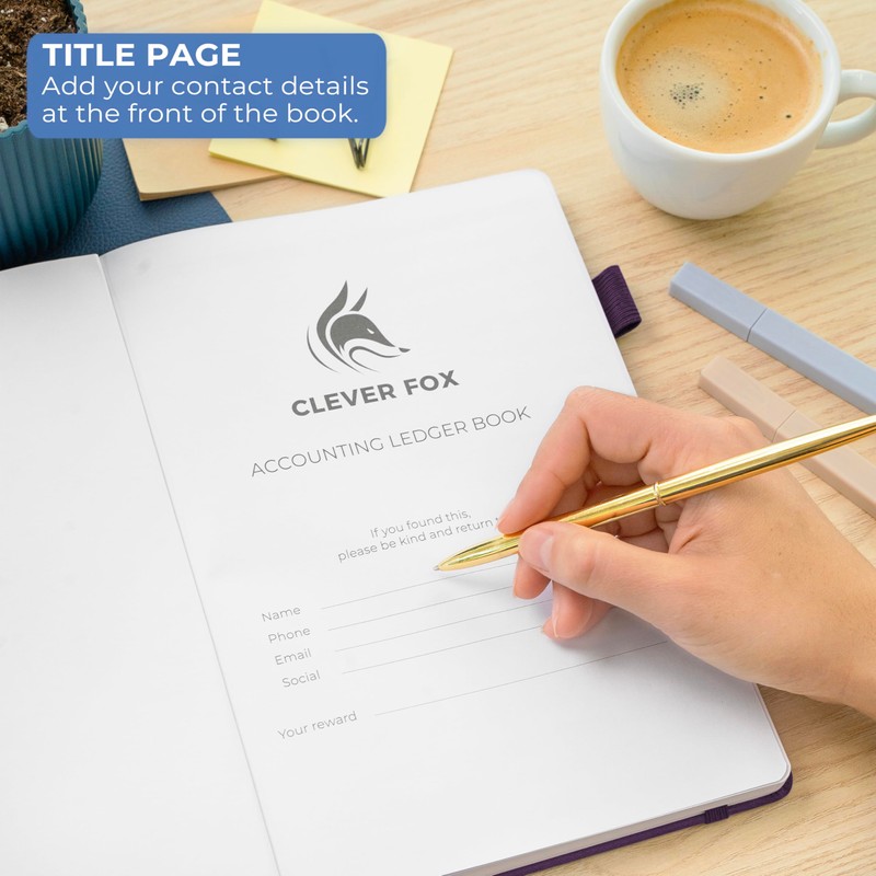 Clever Fox Accounting Ledger Book – Accounting Book for Small