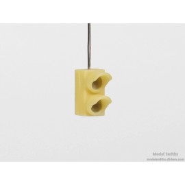 D5 DEM Model Smiths O Scale Traffic Light / Signal - Yellow/Yellow Vertical w/o Metal Bezel