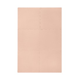 3 Sprouts Foam Puzzle Play Mat with Interlocking EVA Tiles for Toddlers, Babies and Kids in Hazelnut