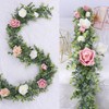 DearHouse Faux Eucalyptus Garland Plant, 2 Pack Artificial Vines Hanging