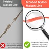 2PCS Mason Line String, #18 500 Feet Braided Construction Nylon