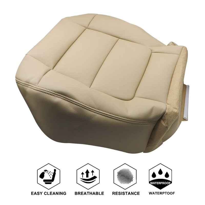 NLQR Tan Driver and Passenger Side Bottom Replacement Microfiber Leather