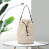 EVEOUT Straw Bucket Bag for Women Summer Woven Beach Bag