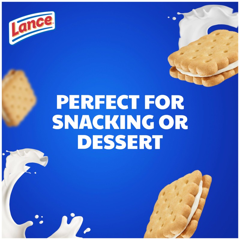 Lance Sandwich Cookies, Nekot Vanilla Creme, 10 Individually Wrapped Packs,