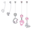 LAURITAMI Pregnancy Belly Button Piercing Navel Rings Acrylic Fleixble Bioflex