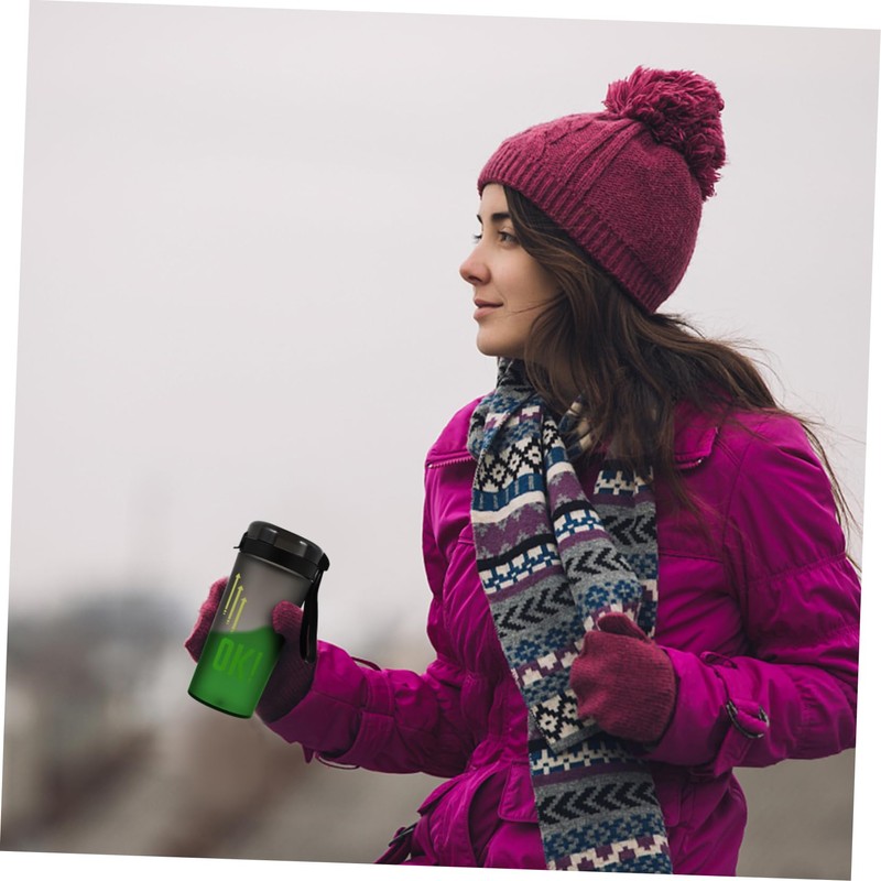 ORFOFE 400ml Portable Sports Water Bottle Lid Blender for Workout