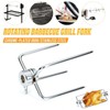 PIQIUQIU 2 Meat Clips for Rotisserie Forks Universal Stainless Steel