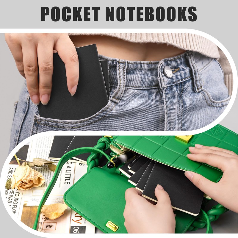 Mini Pocket Notebooks Bulk 3.5 x 5.5 Inches 12 Pack