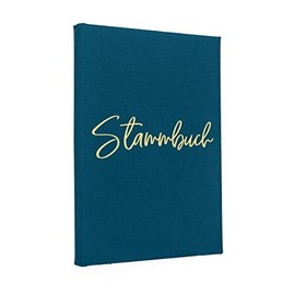 Hochzeitideal Family register 'Amore' made of bookbinding linen (turquoise)
