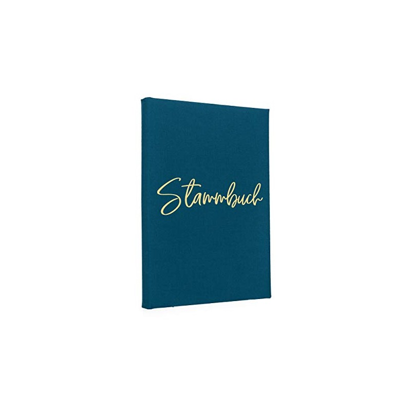 Hochzeitideal Family register 'Amore' made of bookbinding linen (turquoise)