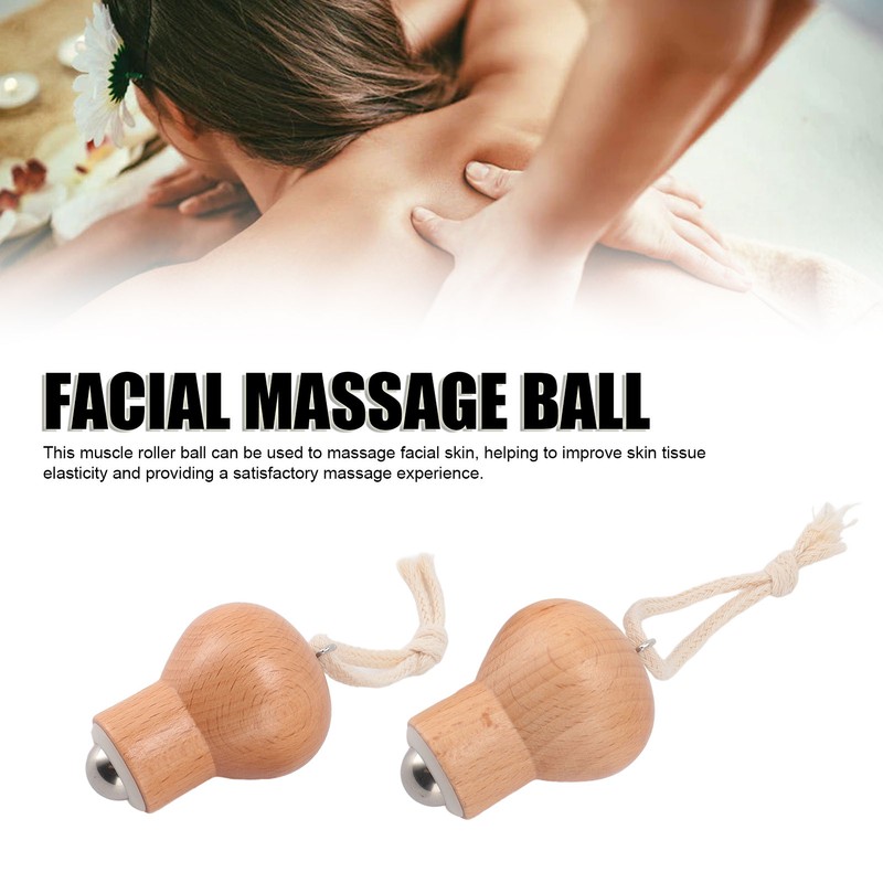 2PCS Facial Massage Roller with Lanyard Cold and Hot Use