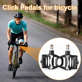 Bicycle Pedals Non-Slip Compatible with Shimano SPD SL Road Bike SDP Pedals Without Click with 9/16 Inch Ball Bearings for Road Bike & MTB Gravel SDS Click Pedals Clipless Pedals Racing Pedals Bike