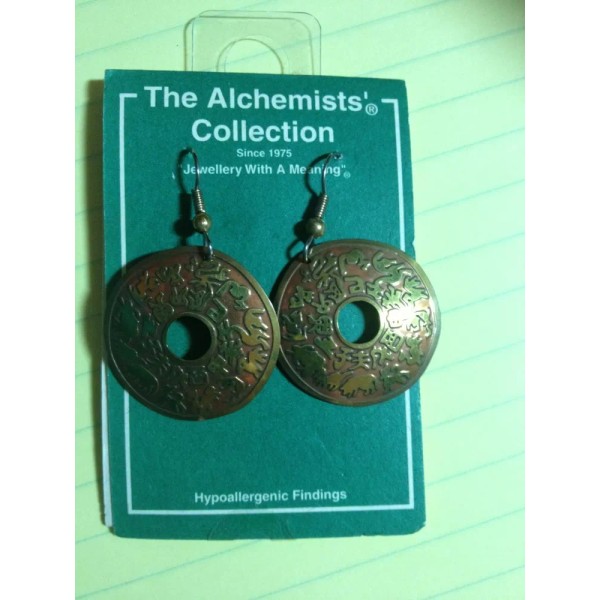 Alchemists Loop Earrings Hypoallergenic Chinese Horoscope