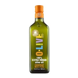 O-Live & Co. Premium Mild & Fruity Extra Virgin Olive Oil - 16 Fl Oz, Gold Medal Award NYIOOC 2020 - Glass Bottle