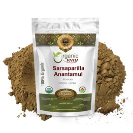 Organic Way Sarsaparilla/Anantamul Root (Hemidesmus indicus) Powder - Herbal Tea | USDA & Kosher Certified | Vegan, Non GMO & Gluten Free | Resealable Bag | 100% Raw from India (1lbs / 16oz.)