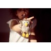 Schaffer 0253 Plush Keyring Owl Eulalia, Polyester, No Gemstone