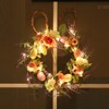 Bunny Egg Easter Wreath Simulation Lavender Wreath Decoration for Door