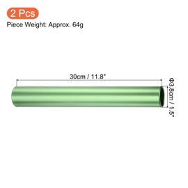 PATIKIL 2pcs Relay Truck Baton Aluminum Alloy Tube Field Running Stick Outdoor Track Sport Game Tool Green
